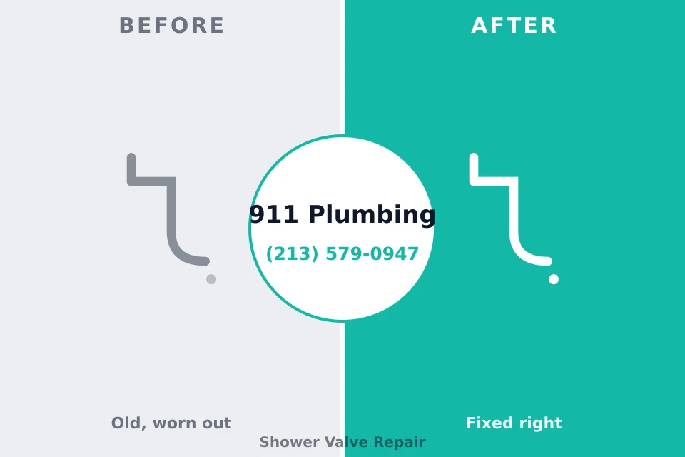 Before and after: plumbing repair Rankin, TX